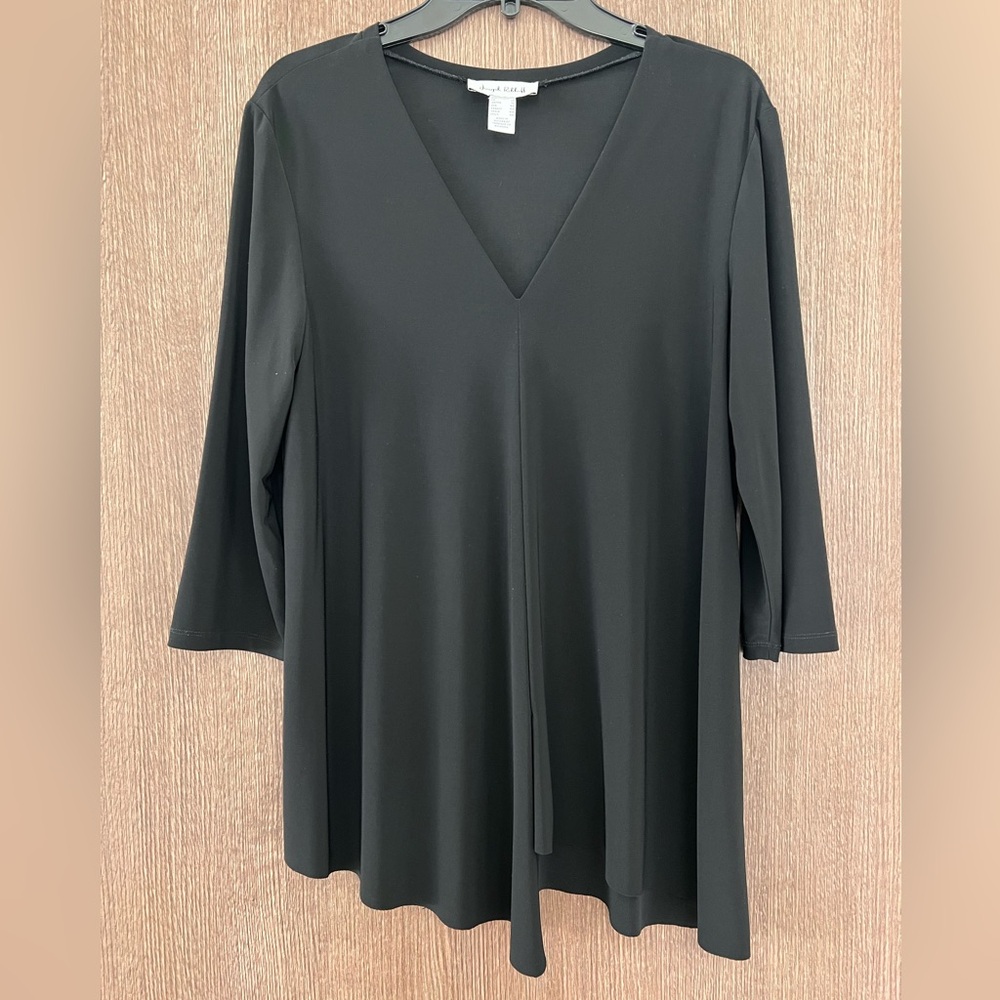Joseph Ribkoff Black V-Neck Tunic Blouse